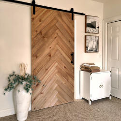 Herringbone barn door