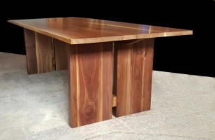 Split Base Walnut Table