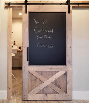 Chalkboard barn door