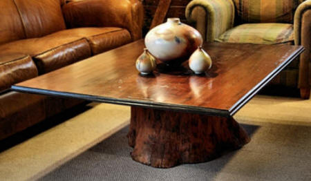 stump base coffee table