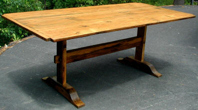 reclaimed trestle table