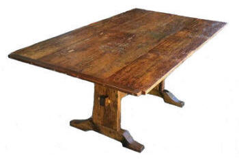 reclaimed trestle table