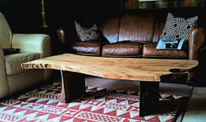 maple live edge coffee table