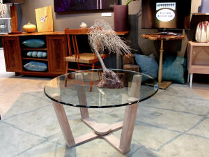 round glass coffee table